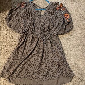 Cato Brown Leopard Print Dress